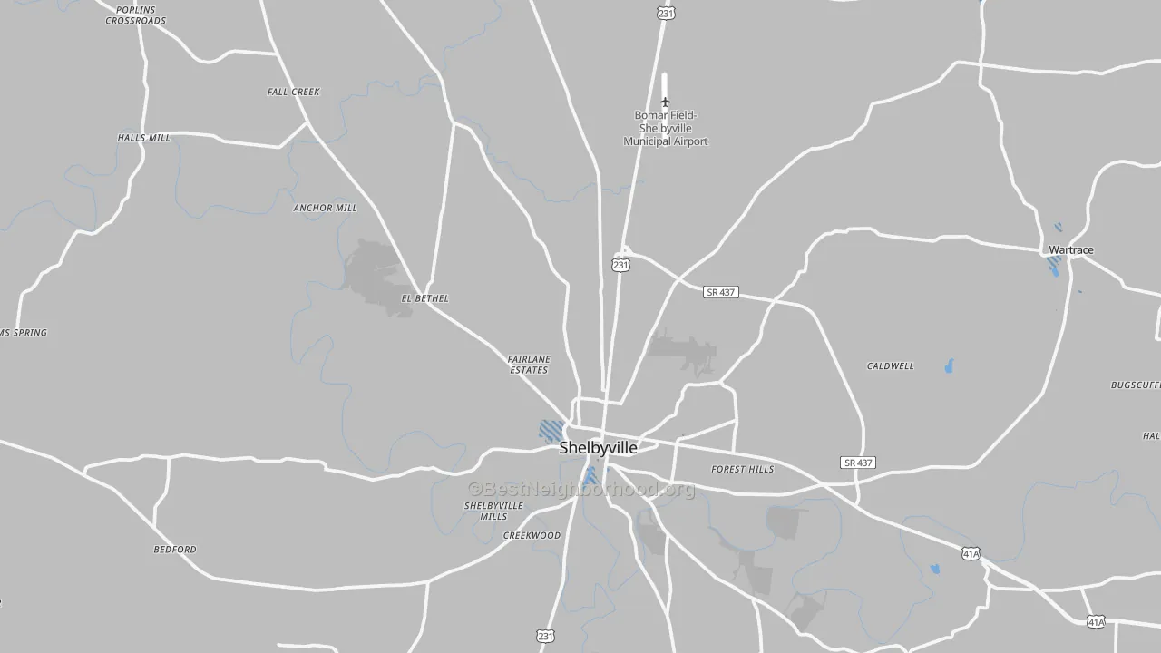 Transit Grade map of Bedford County, TN