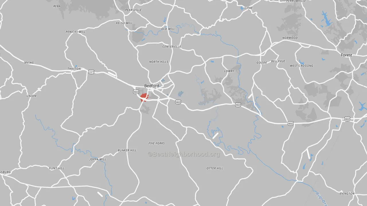 Transit Grade map of Bedford County, VA