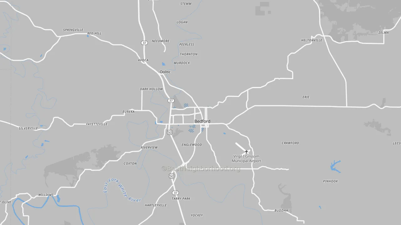 Transit Grade map of Bedford, IN
