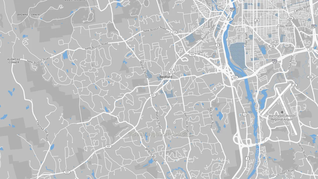 Transit Grade map of Bedford, NH