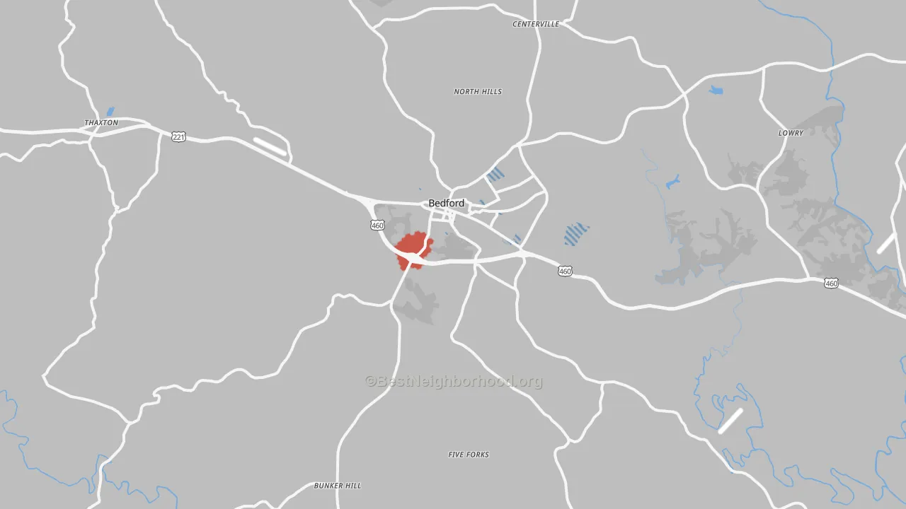 Transit Grade map of Bedford, VA