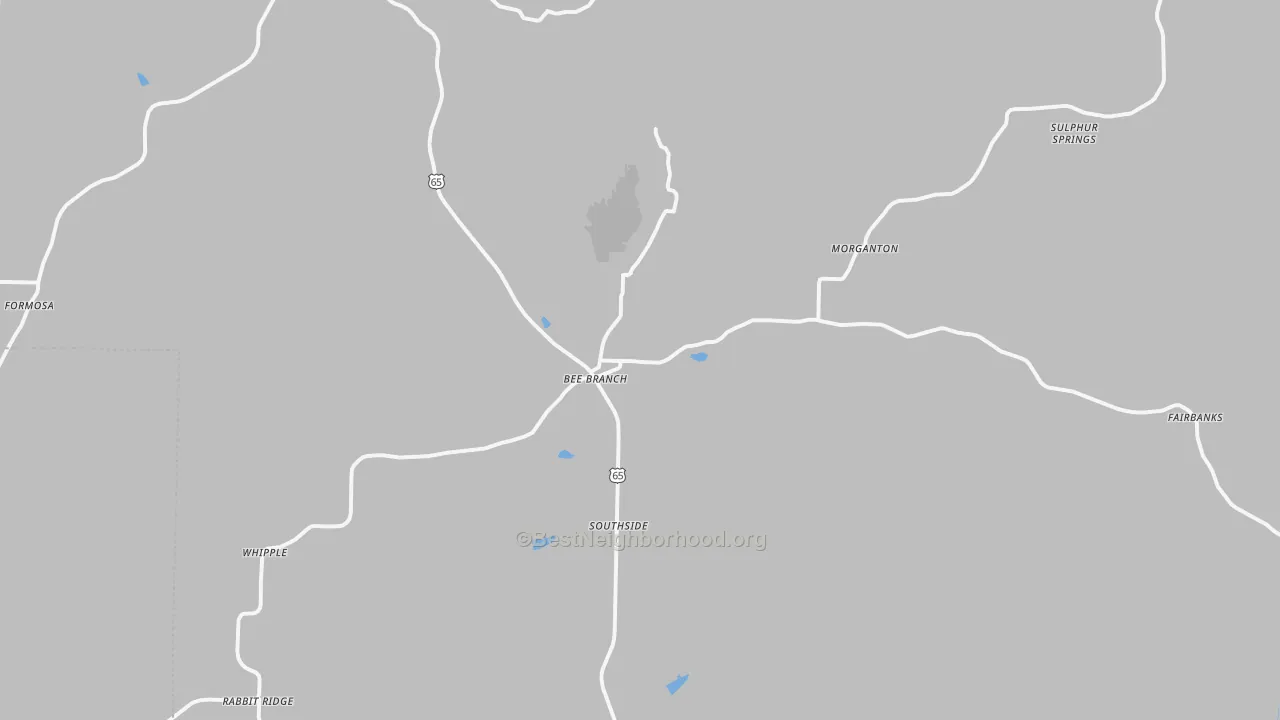 Transit Grade map of Bee Branch, AR