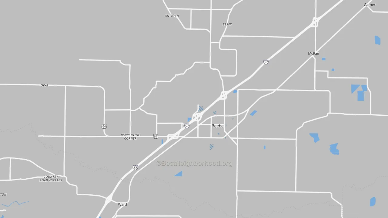 Transit Grade map of Beebe, AR
