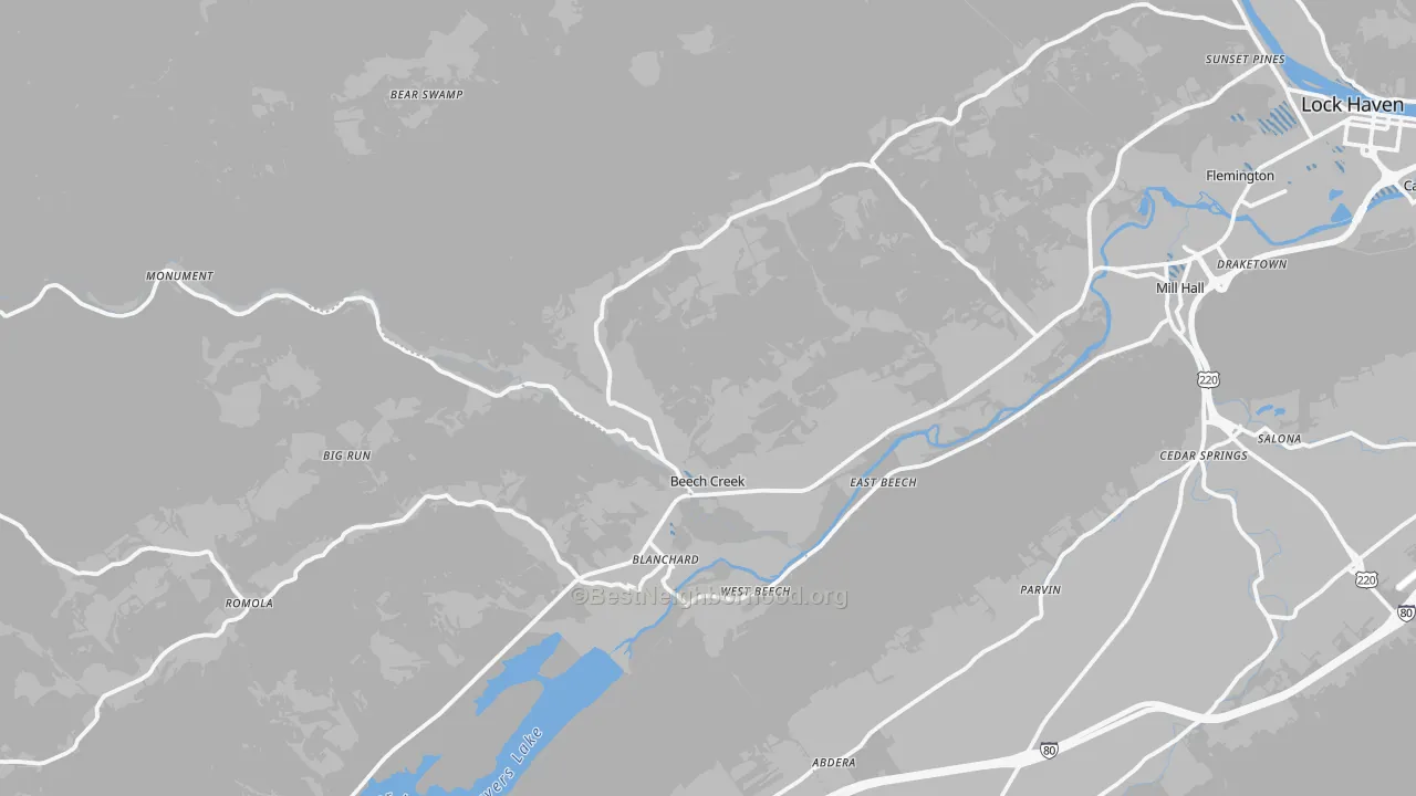 Transit Grade map of Beech Creek, PA
