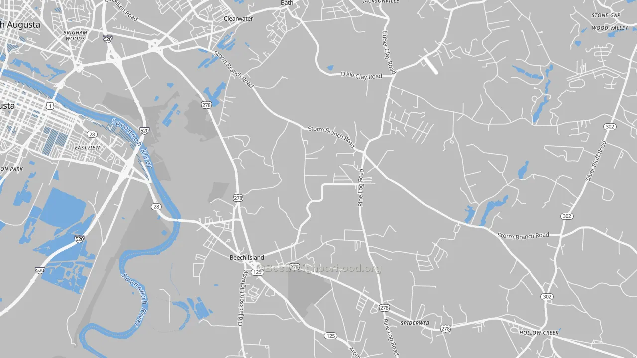 Transit Grade map of Beech Island, SC