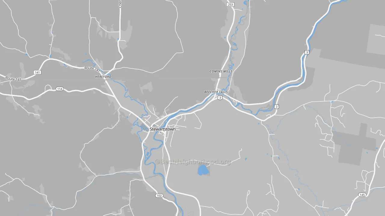 Transit Grade map of Beecher Falls, VT