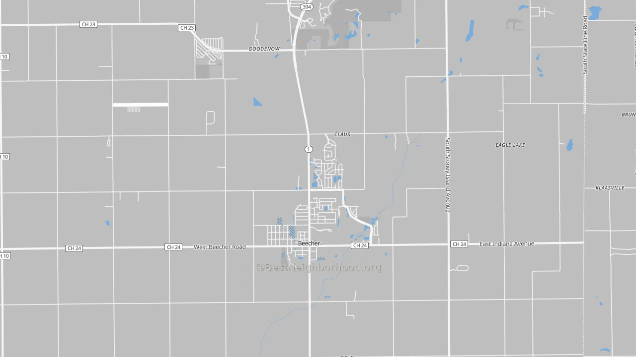Transit Grade map of Beecher, IL