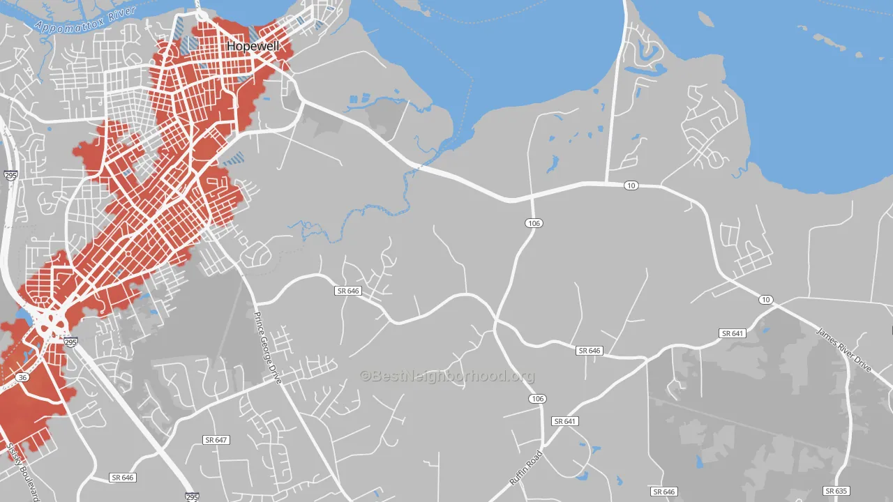 Transit Grade map of Beechwood Manor, VA