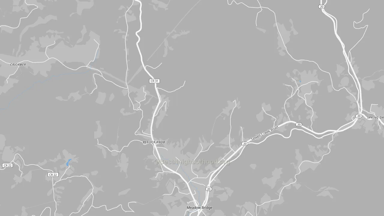 Transit Grade map of Beelick Knob, WV
