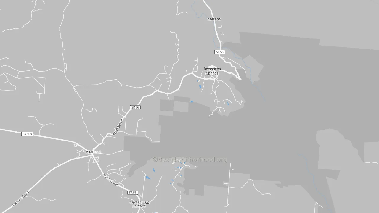 Transit Grade map of Beersheba Springs, TN