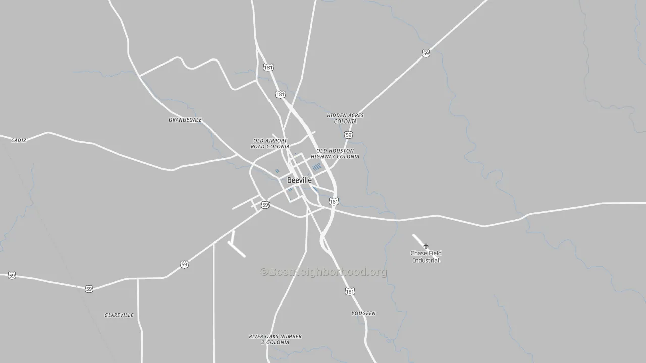 Transit Grade map of Beeville, TX