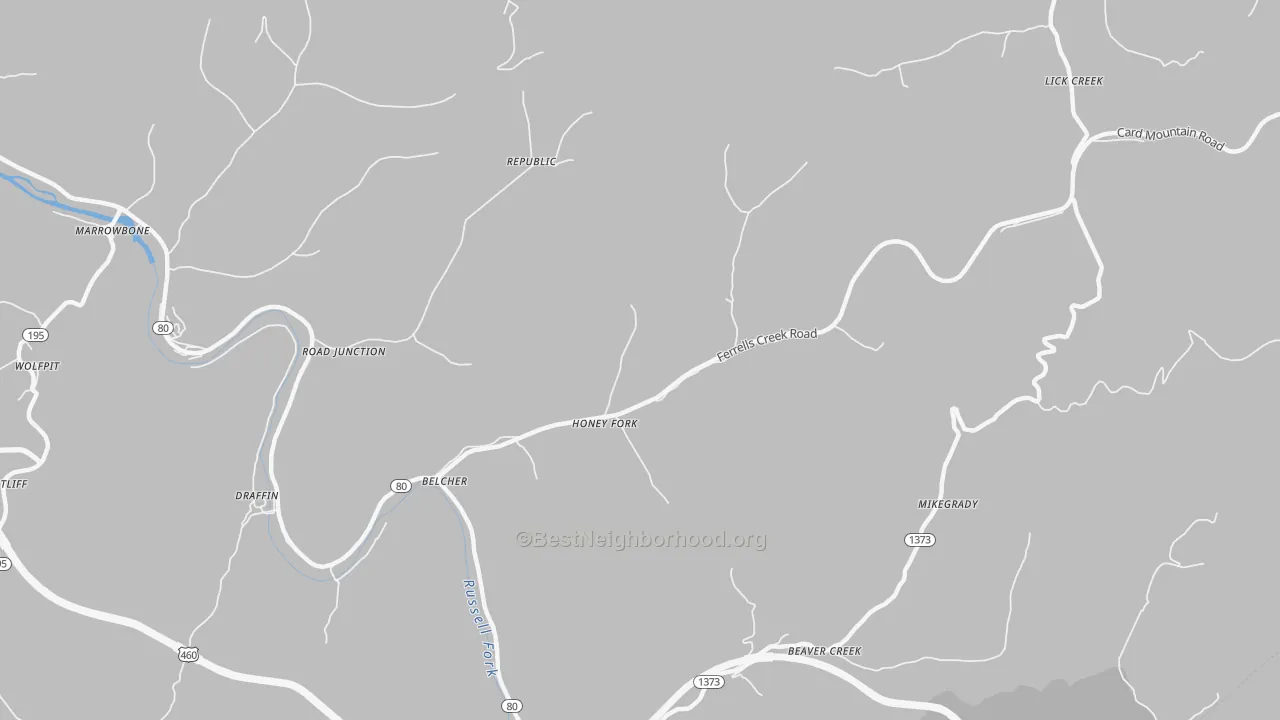 Transit Grade map of Belcher, KY