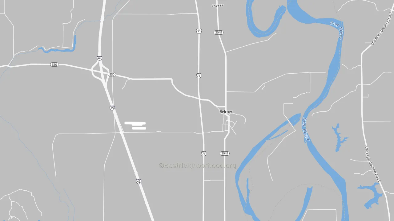 Transit Grade map of Belcher, LA