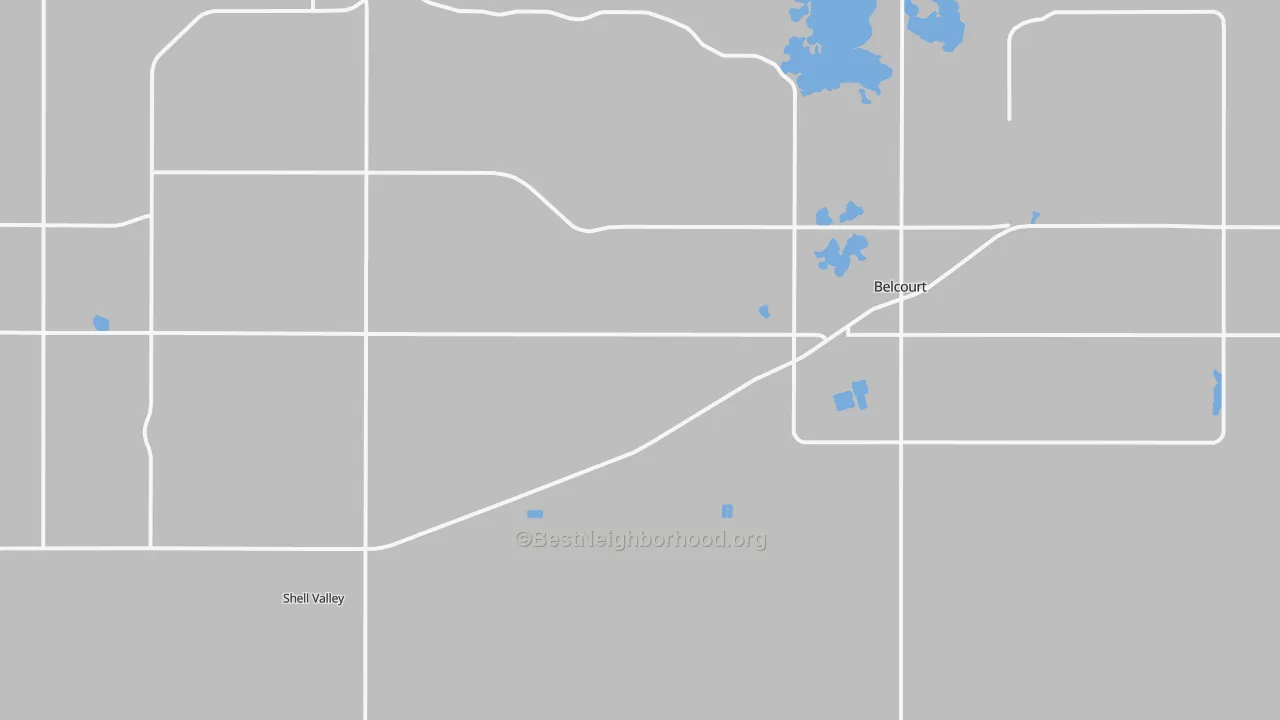 Transit Grade map of Belcourt, ND