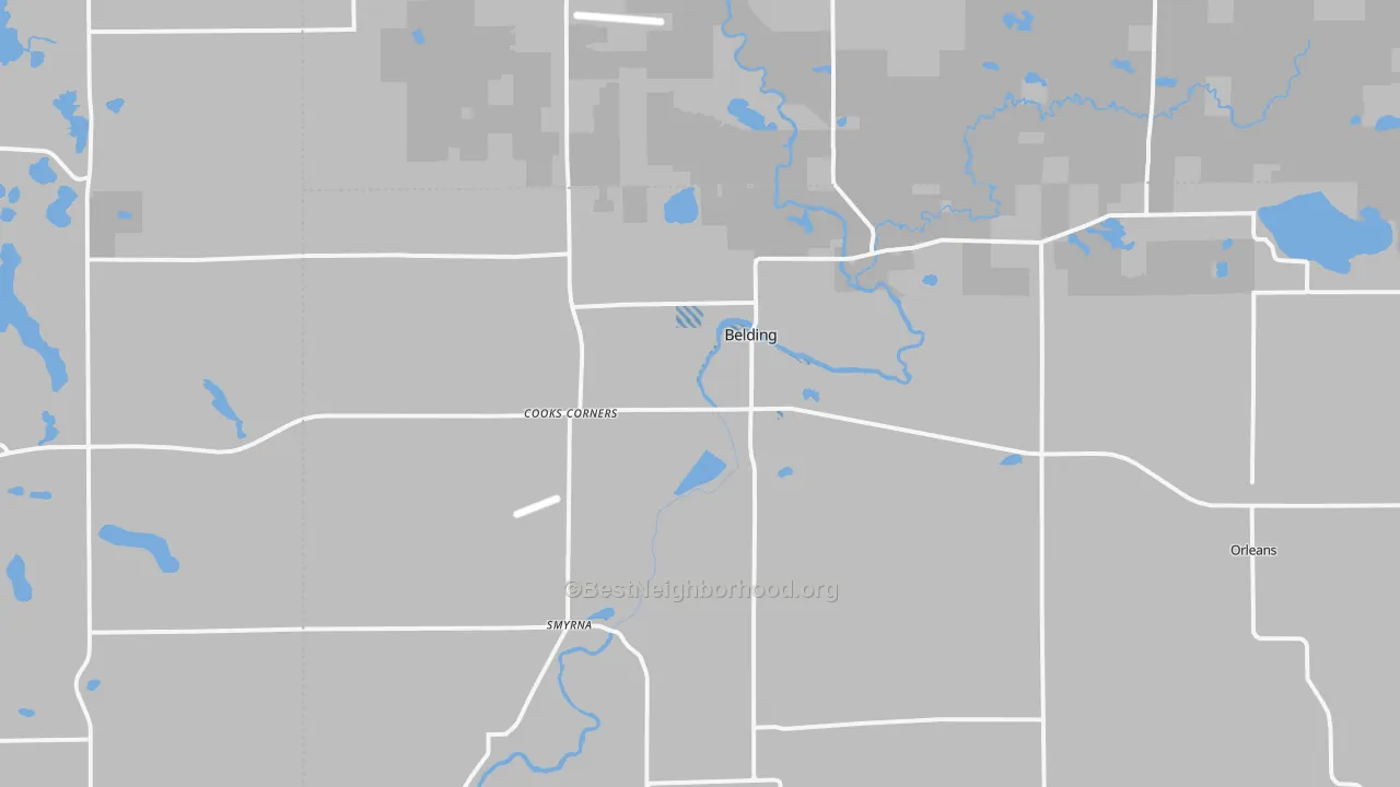 Transit Grade map of Belding, MI