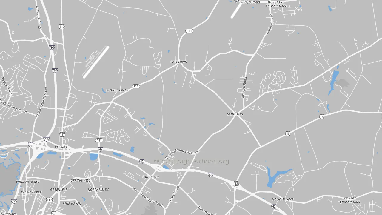 Transit Grade map of Belfast, NC