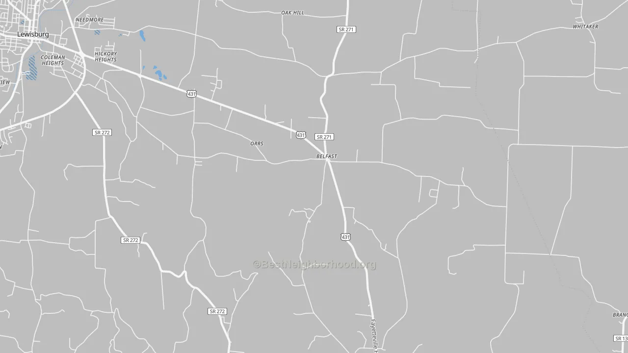 Transit Grade map of Belfast, TN