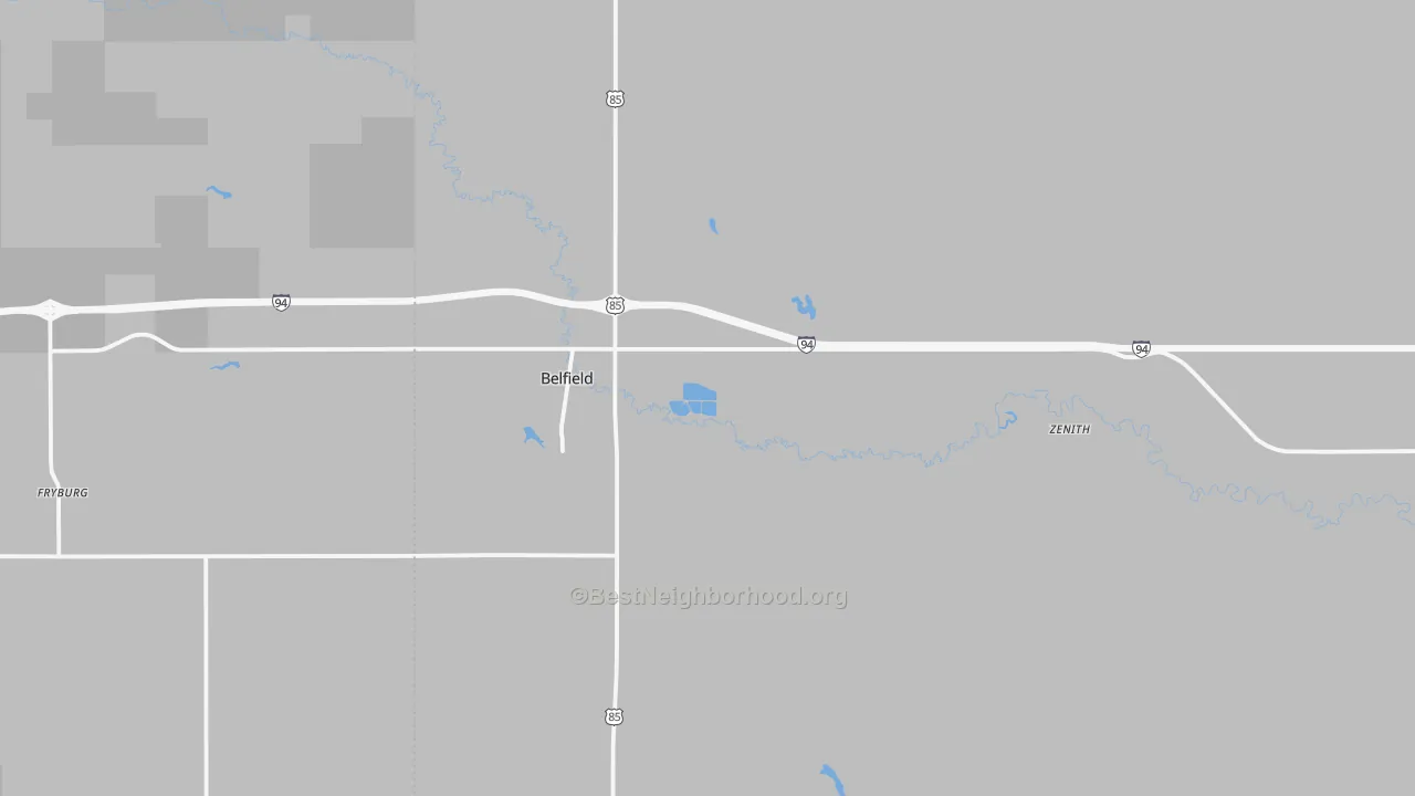 Transit Grade map of Belfield, ND