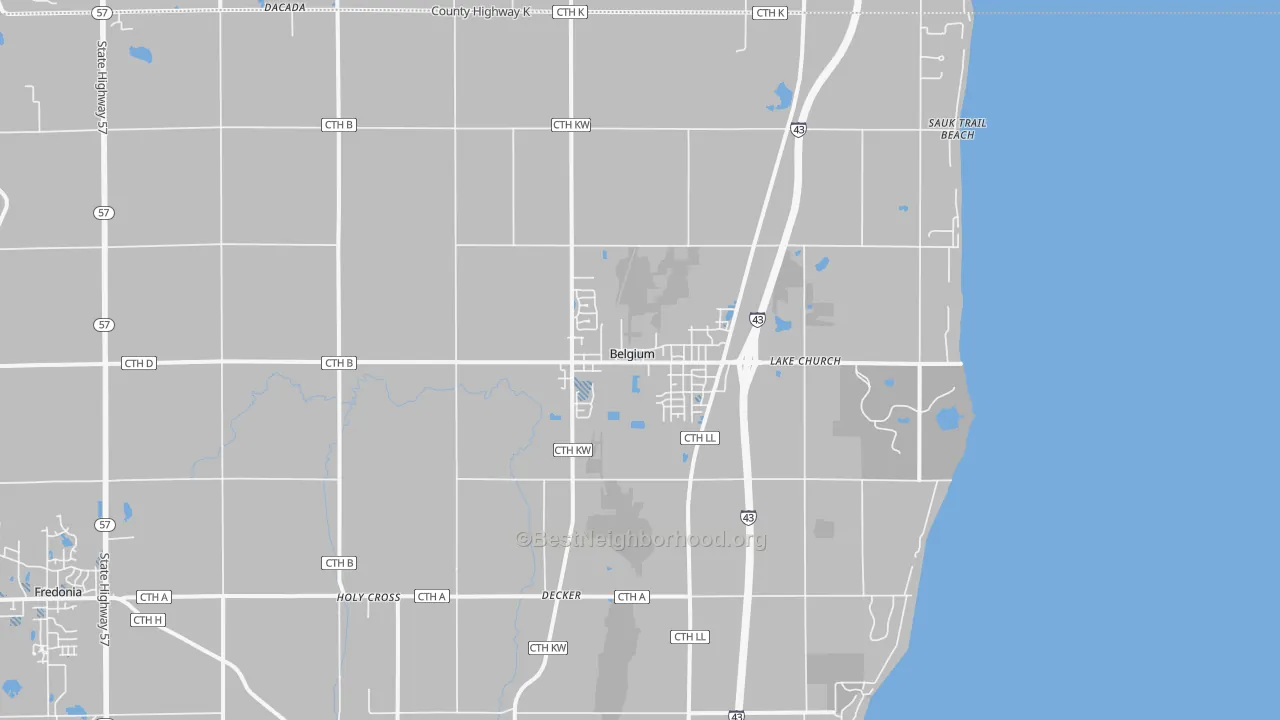 Transit Grade map of Belgium, WI