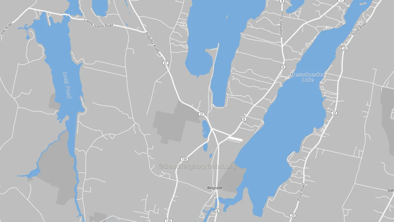 Transit Grade map of Belgrade, ME