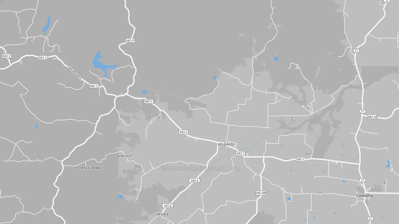 Transit Grade map of Belgrade, MO