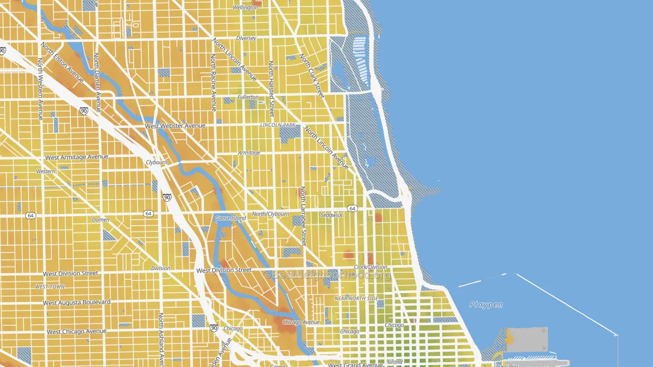 Transit Grade map of Belgravia Terrace, Chicago, IL