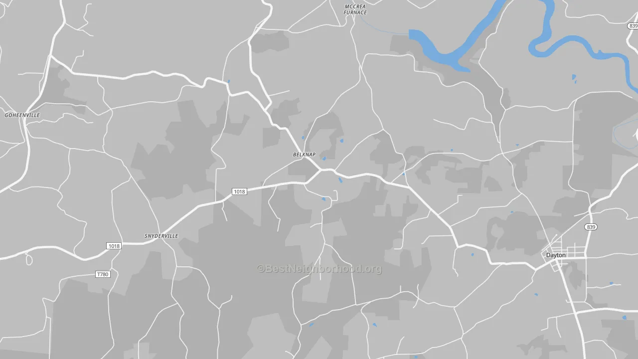 Transit Grade map of Belknap, PA