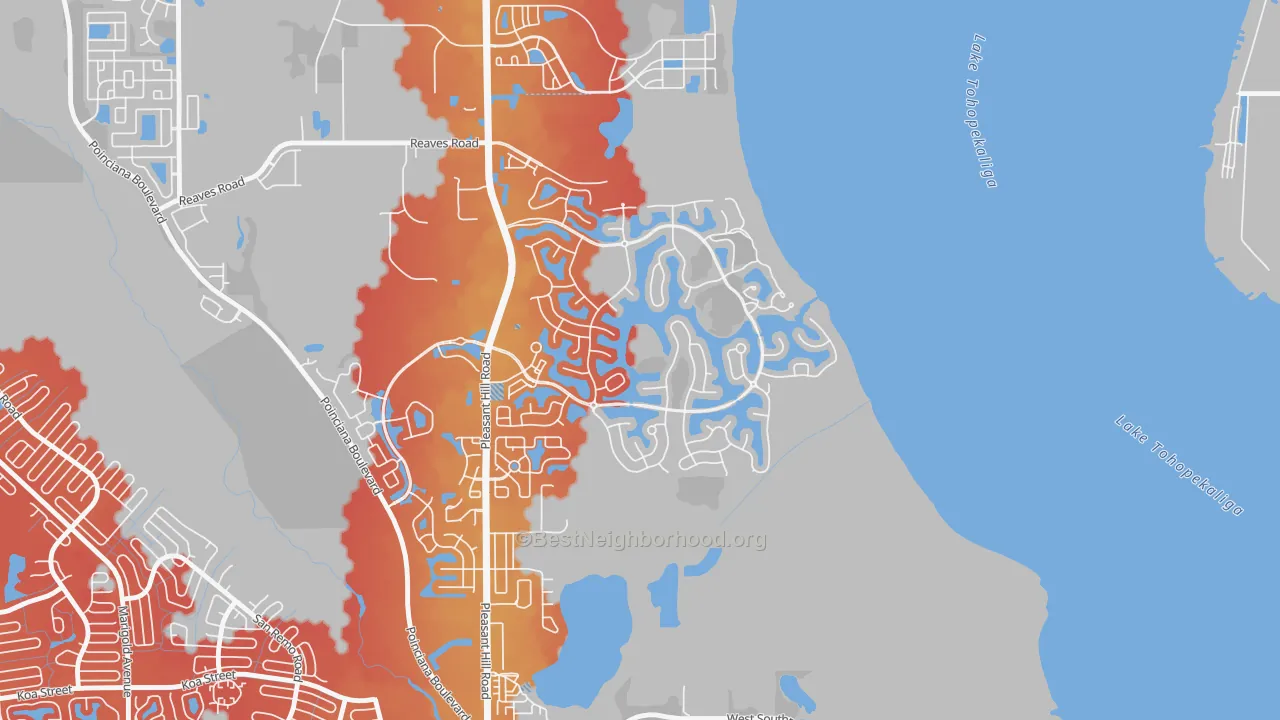 Transit Grade map of Bellalago, Kissimmee, FL
