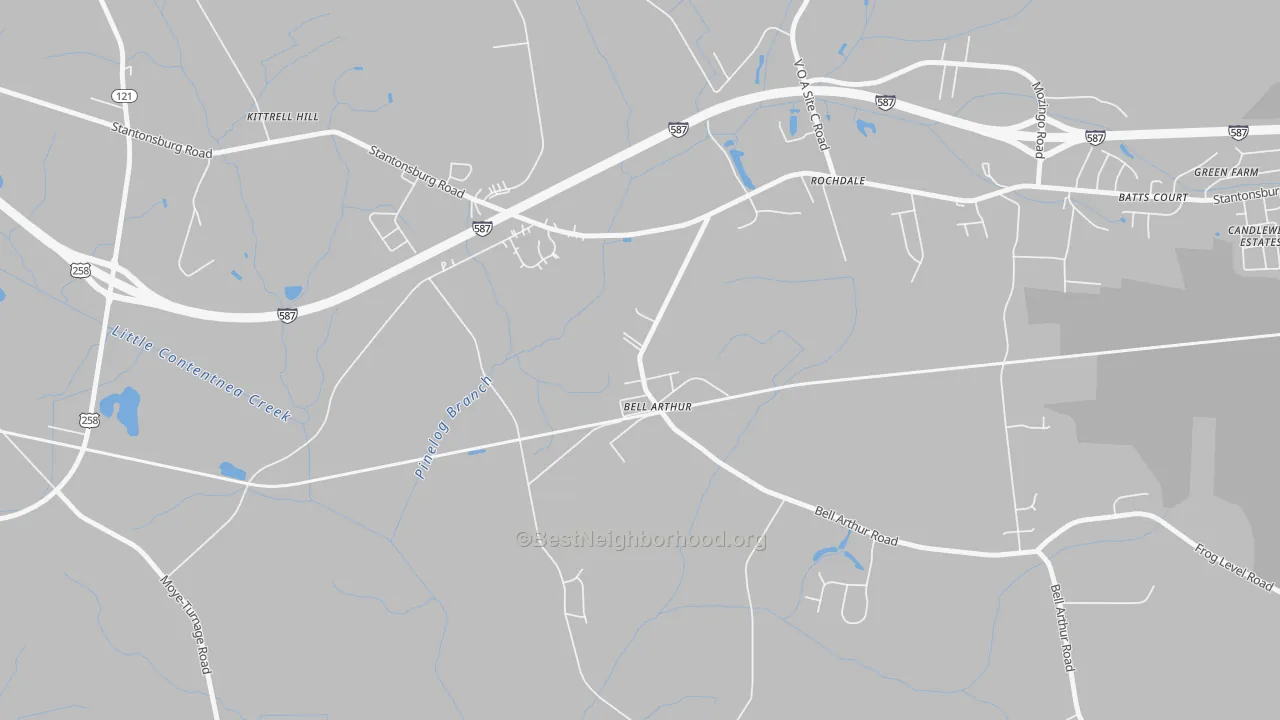 Transit Grade map of Bellarthur, NC