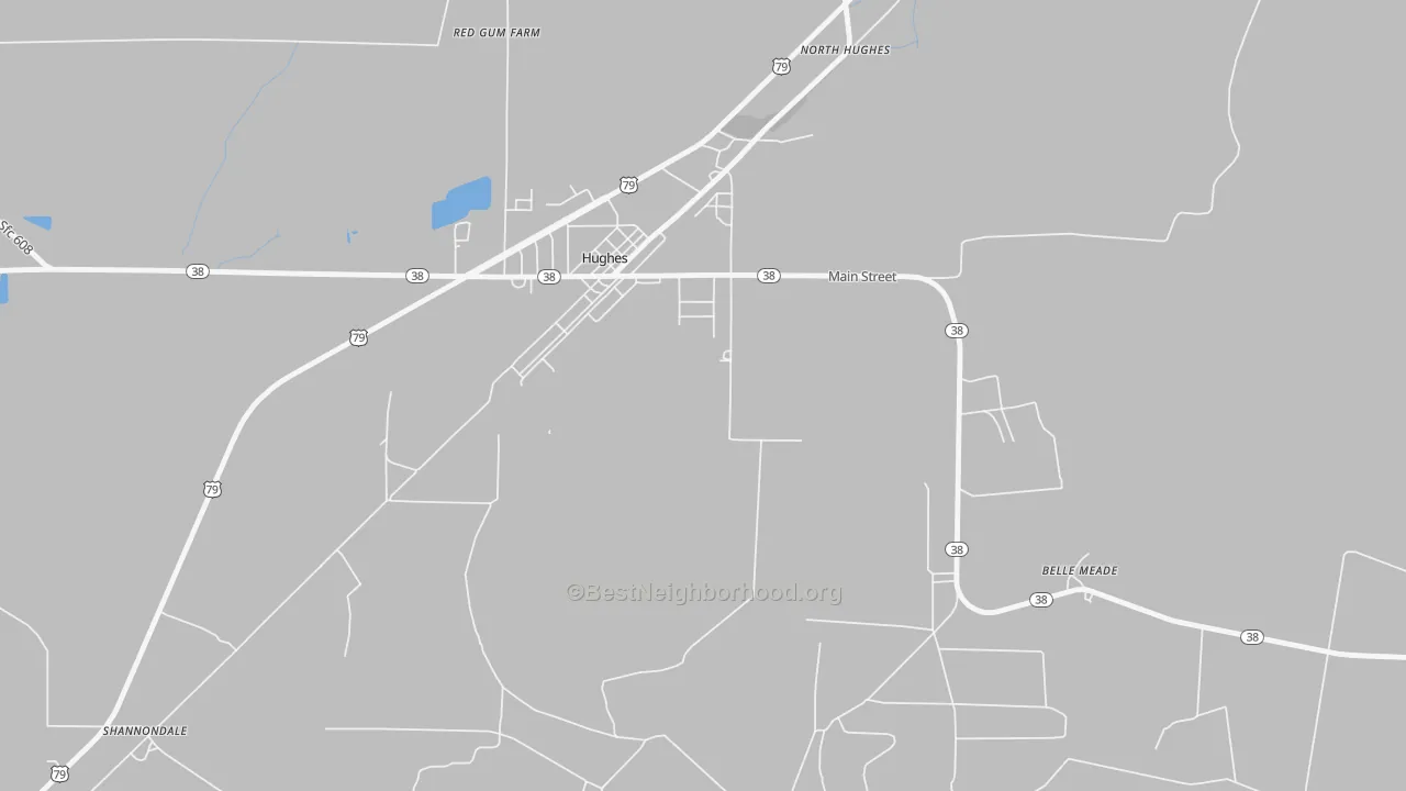 Transit Grade map of Belle Meade, AR