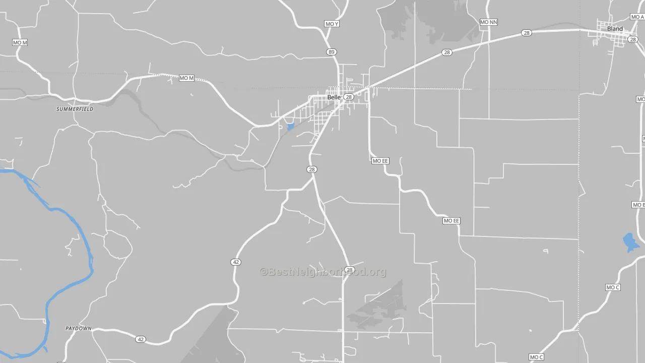 Transit Grade map of Belle, MO