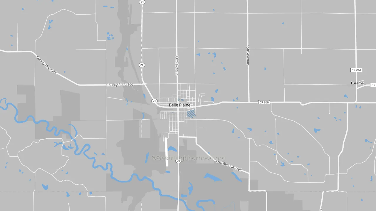 Transit Grade map of Belle Plaine, IA