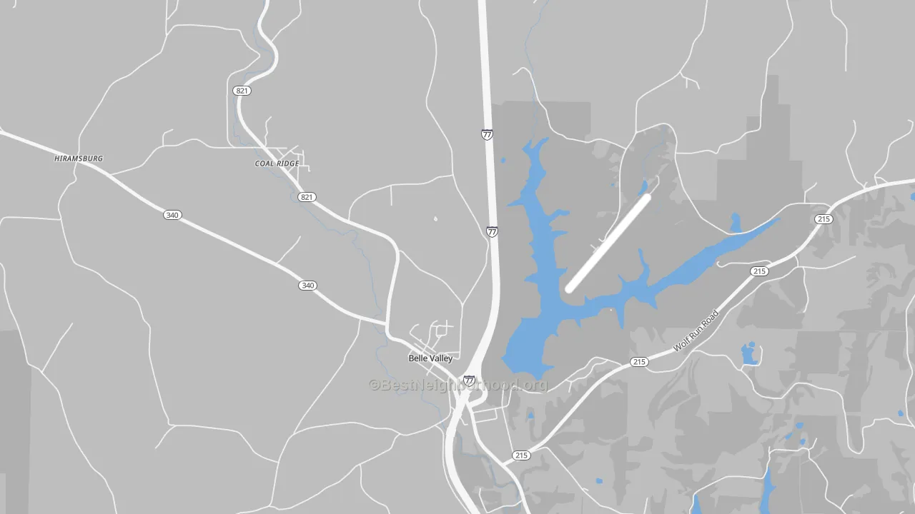 Transit Grade map of Belle Valley, OH