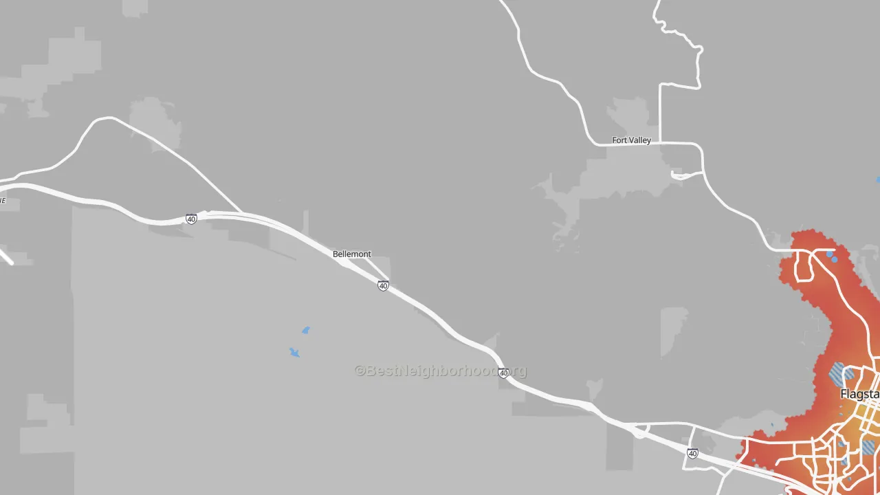 Transit Grade map of Bellemont, AZ