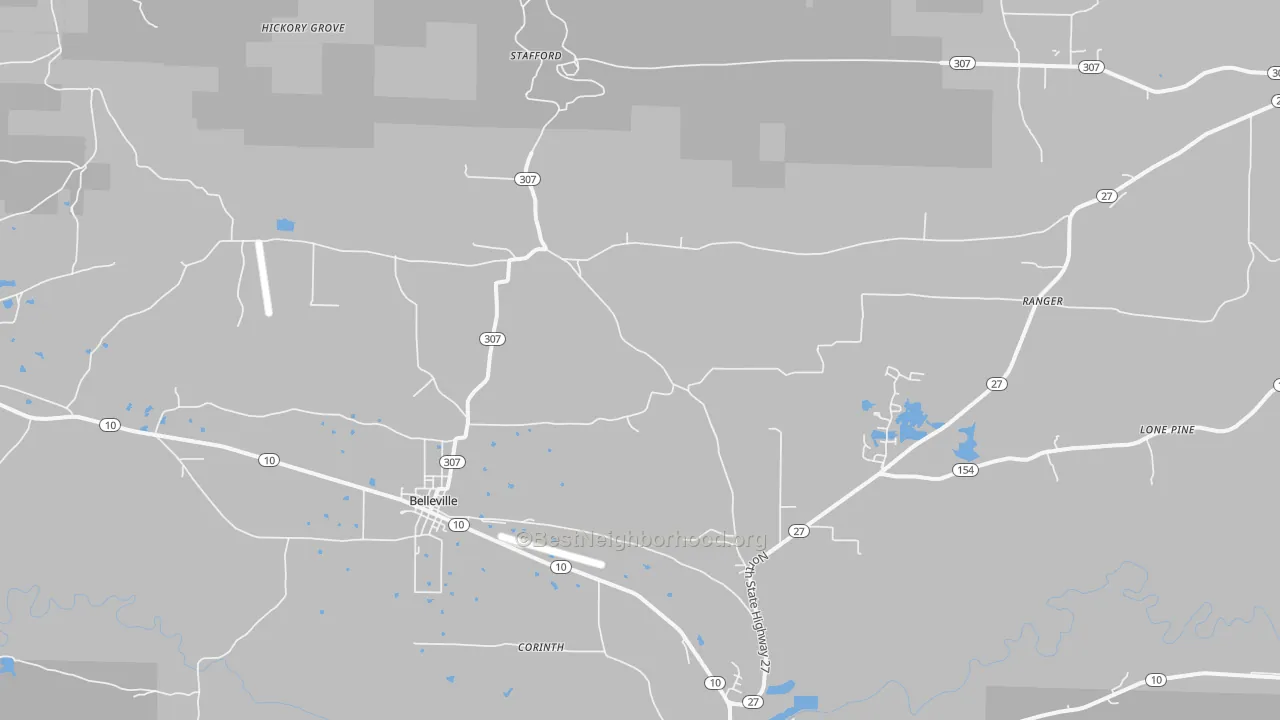 Transit Grade map of Belleville, AR