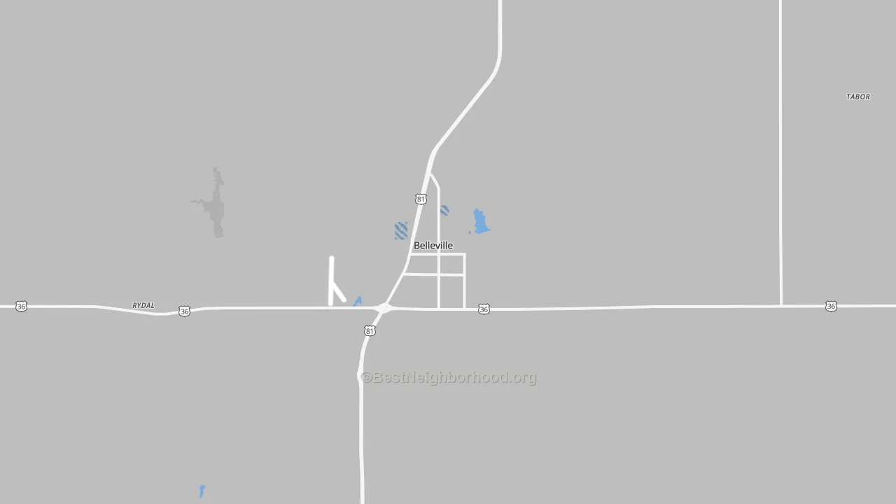 Transit Grade map of Belleville, KS