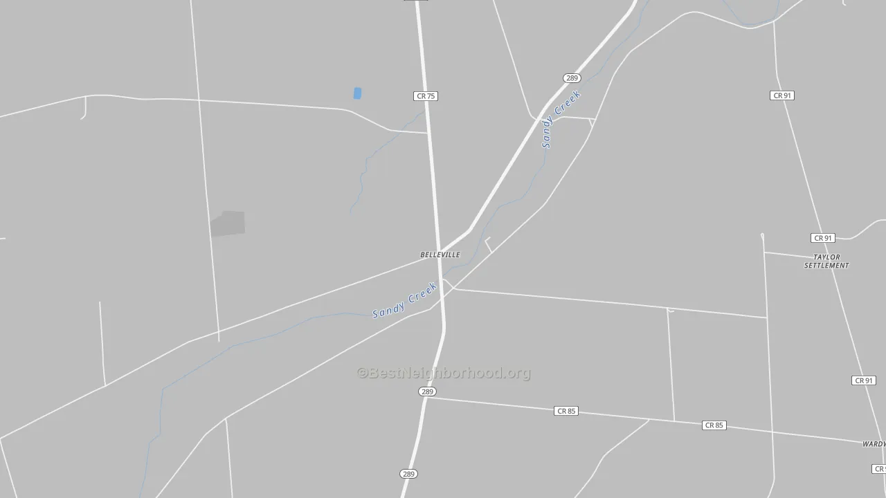 Transit Grade map of Belleville, NY