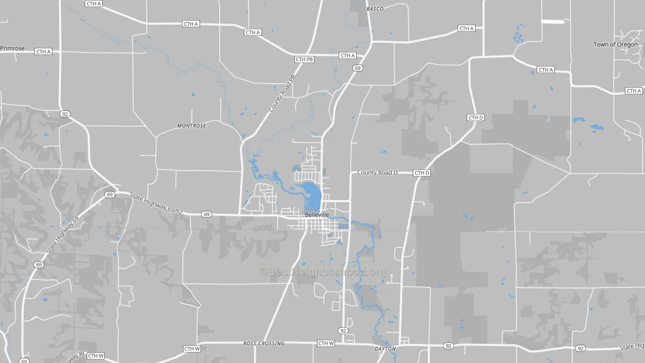 Transit Grade map of Belleville, WI