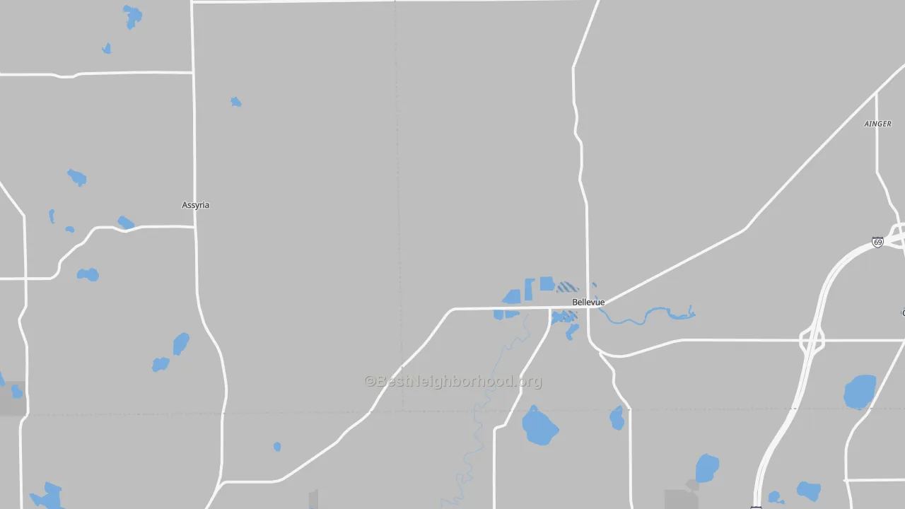 Transit Grade map of Bellevue, MI