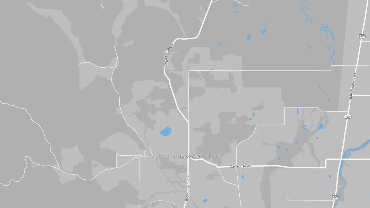 Transit Grade map of Bellfountain, OR