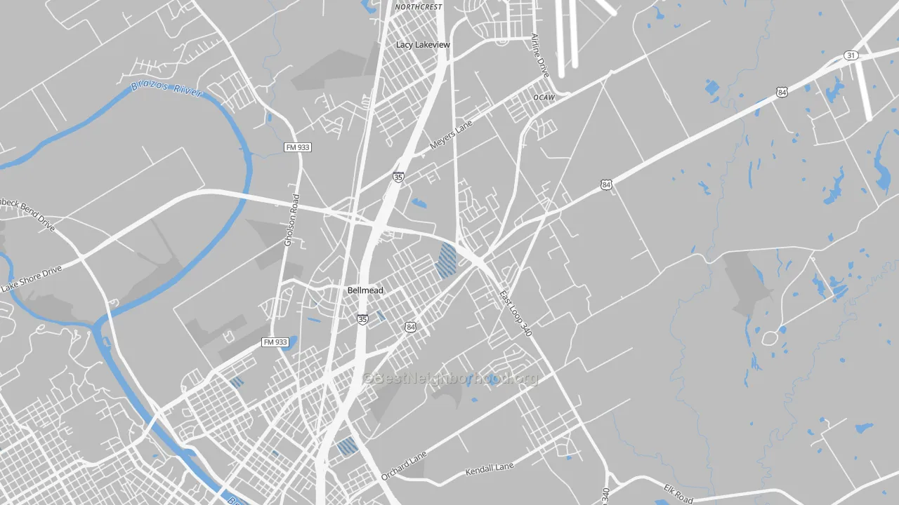 Transit Grade map of Bellmead, TX