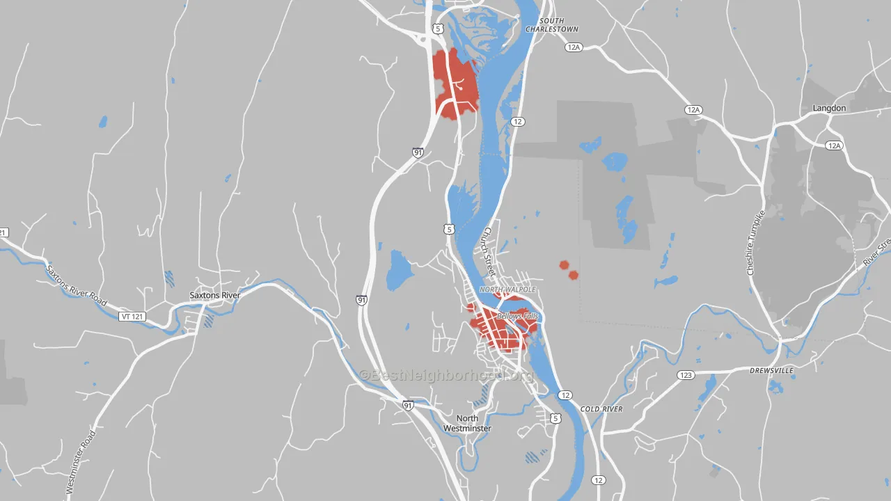 Transit Grade map of Bellows Falls, VT