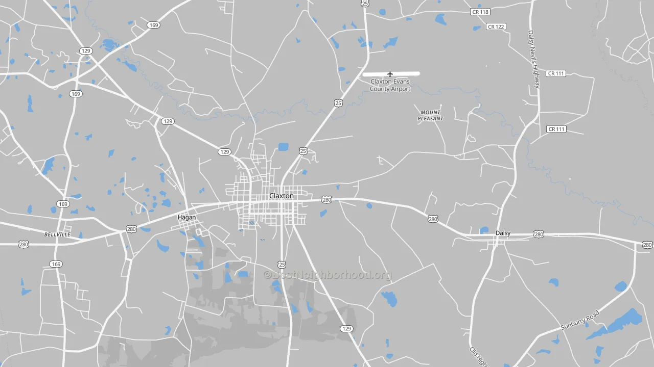 Transit Grade map of Bellville, GA