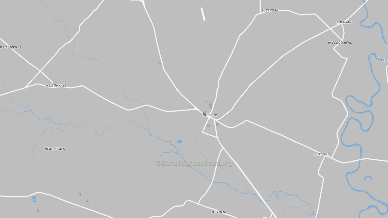 Transit Grade map of Bellville, TX