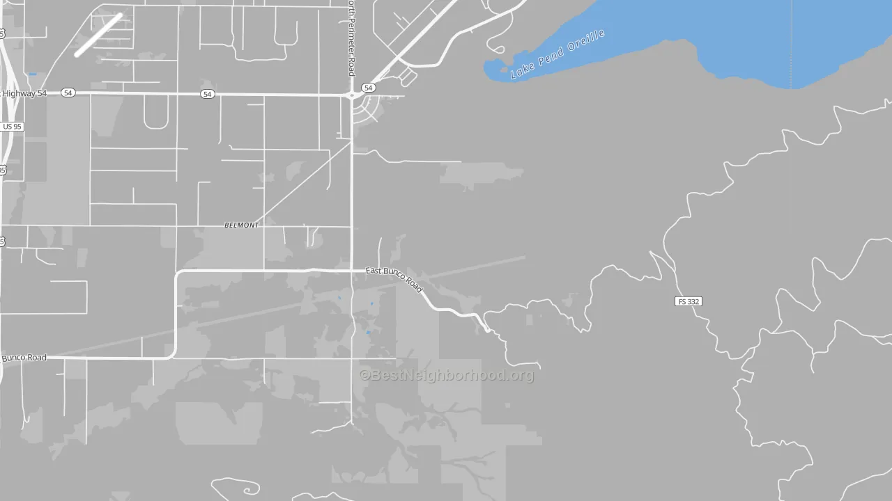 Transit Grade map of Belmont, ID