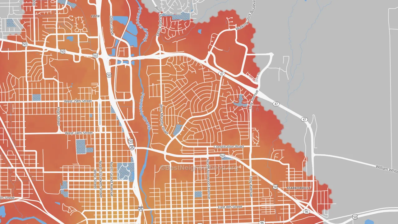 Transit Grade map of Belmont, Pueblo, CO