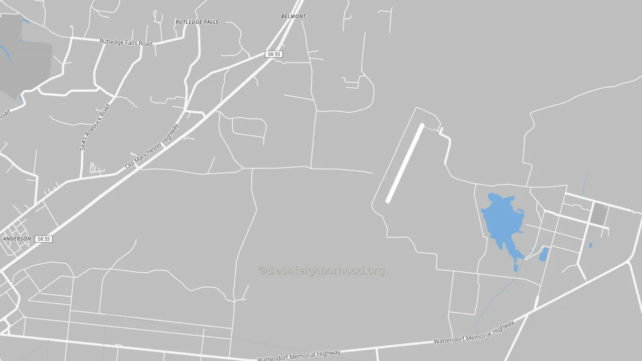 Transit Grade map of Belmont, TN