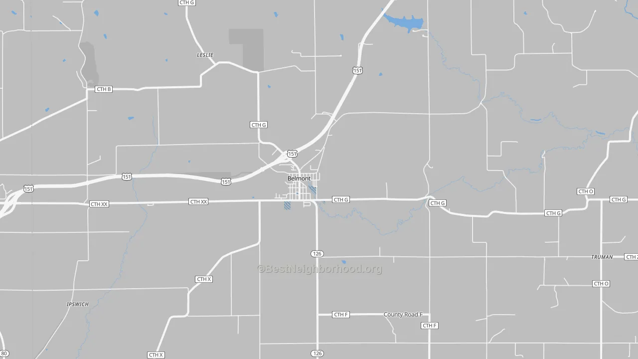 Transit Grade map of Belmont, WI