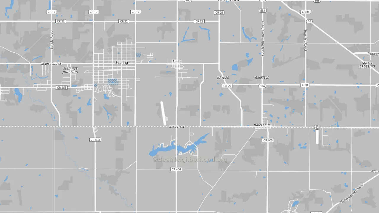 Transit Grade map of Beloit, OH
