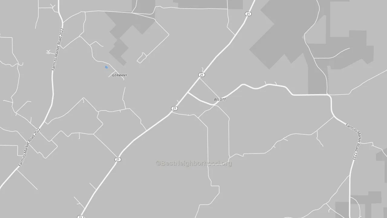 Transit Grade map of Belott, TX